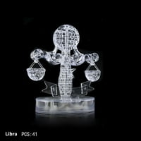 Toyfunny 3D kristalna zagonetka - pila za Jig Clear Twelve Constellation Astrolog Flash LED svjetlo