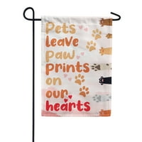 Amerika Zauvijek PET memorijalska zastava - kućni ljubimci dodirnite naša srca, izgubljeni kućni ljubimac mačji pas Sećanja - dvostrano sezonsko dvorište na otvorenom ukrasna zastava - 12,5 18