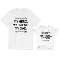 Moj junak moj prijatelj mina muška majica koja se podudara sa mojim ocem Dječjom majicom za mlade djece