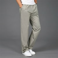 Muška modna labava pamuk plus džepni džep čipke udružene hlače elastične struke pantalone ukupne male l