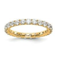 14k žuto zlato U-CUT set Diamond Eternity Vjenčana banaka Veličina prstena - 1. CT