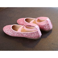 Lacyhop Girls Dance Neklizajuće princeze cipele protiv klizanja Okrugla cipela za cipele za cipele za gležnjeve ružičaste 35