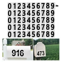 Mailbo Brojevi za vanjske skupove 0- Reflektirajuće brojeve naljepnice Jaki samoljepljivi brojevi za kuće, jedna veličina