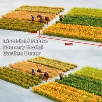 Materijali Građevinsko uređenje zanata Minijaturni krajolik Model Vrtni dekor Rice Polje Scena Landscape