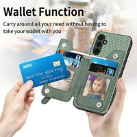 Case sa zatvaračem za Samsung Galaxy A 5G, Flip Folio Card Slots Chickstand Funkcija Magnetno zatvaranje