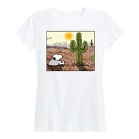 Kikiriki - Snoopy pustinjski pejzaž - Ženska grafička majica kratkih rukava