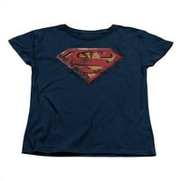 Superman DC stripovi superheror zahrđali klasični s štit Logo Ženska majica Tee