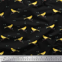 Tkanina za pamučnu pamučnu pamučnu pamuku, grane i kanarska ptica štampana zanata tkanina od dvorišta široka