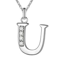 Lomubue Početna ogrlica Pisma Rhinestones Unirajte izvrsnu elektropisnu ogrlicu za dan majki