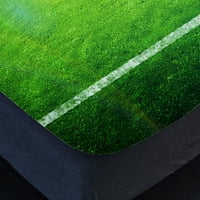 3D posteljina set sportske prekrivane zelene posteljine nogometni igrani set listova za nogometne krevete