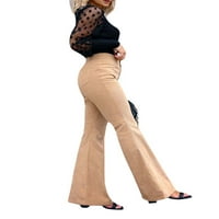 Ženske hlače za struk za struk za žene Vintage Bell donje duge hlače pantalone
