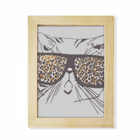 Leopard Print Sunčana slavičana mačka glava za životinje Stocktop Ader ukras okvir Zaslon Display Art Slikarstvo Drveni