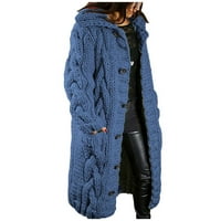 Badymincsl Ženska kapuljača Kardigan Velike veličine Džemper Džepni kaput s dugim rukavima