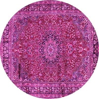 Ahgly Company u zatvorenom okrugu Perzijske ružičaste tradicionalne prostirke, 5 'krug