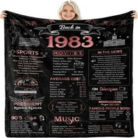40. rođendanski pokrivač za četrdeset godina stare žene i muškarce veličine 40 x50