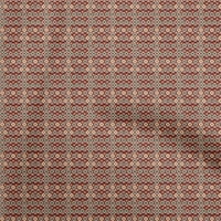 Onuone svilena tabby maroon tkanina azijska kilim diy odjeća za odjeću za odlaganje tkanina od dvorišta