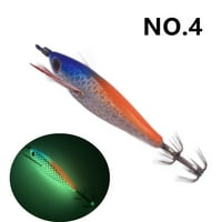 Lierteer 5G ribolovni mamac Svjetlosna drvena škampa za lignje za škampi Lažni bait kuka za ribu