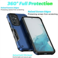 Nalacover Teška futrola za Samsung Galaxy A 5G, dvostruki slojevi od magistralnog vojnog razreda Mekani silikonski navlaka protiv ogrebotina s protukliznim trakama za zaštitu sočiva za zaštitu objektiva, Rosegold