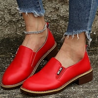 Ženske prozračne četvrtaste pete kratko čizme udobne povremene cipele s klizanjem