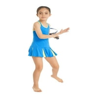 Yizyif Dečice Girls Sportski odijelo Haljina sa kratkim hlačama Sportska odjeća za trčanje teretane Tenis Plava 8