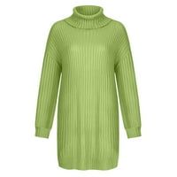 Prevelizirani džemperi za žene Solid Color Turtleneck Dugi rukav modni pulover labavi ležerni slobodno vrijeme Učiteljski džemperi