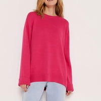 Trendvibe Žene Ležerne zime Toplo pulover Ugodan džemper Akril, pune boje Žene Ležerne prilike s dugim