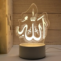 Trayknick Noćna svjetla sa dvorcem Moon, stilom, USB punjivi, savršeni ukrasi za Ramadan i Eid Festival