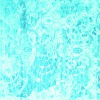 Ahgly Company Machine Persible Pravokutnik apstraktne tirkizne plave suvremene prostirke, 6 '9 '