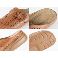 Sanviglor Womens sandale klizne na klompe Ljetne mazge u zatvorenom vanjsku laganu hranu zatvorene cipele