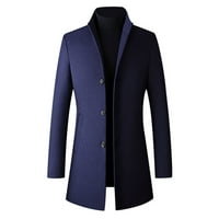 Cleariance Muški dugi tanki grašak zimske poslovne vunene mješavine Blazer GENTLEMEN Trench kaput modna jakna