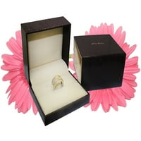 Dijamantni zaručni prsten za žene jastuk pasijans 4-prong gia certificirani 0. Carat 14k bijelo zlato
