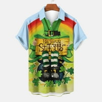 Idoravan muški vrhovi čišćenje ljeta Muški St. Patrick tiskao jednu džepnu košulju Ležerne košulje od