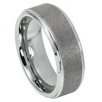 Prilagođeni personalizirani graviranje vjenčanog prstena za vjenčanje za njega i njezin peskarski završni