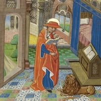 Sveti Jerome prevode Bibliju, c. Ispis plakata od strane naučnog izvora