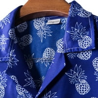 Rovga majice Muške modne etničke kratkih rukava Ležerna štamparija Havajska majica bluza Majica Ljetna