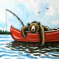 Medvjed u printu plakata kanua - Elizabeth Tyndall