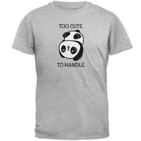 Panda suviše slatka da se rukuje muškim majicom Heather LG
