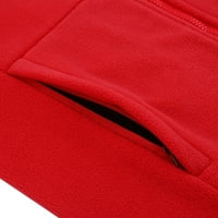 Pgeraug Ženski vrhovi topla jakna s dugim rukavima prekrivana patentna patentna jakna s džepom zimski