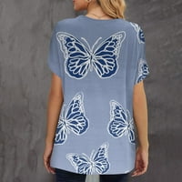 Ženski ljetni vrhovi casual majica s kratkim rukavima labava comfy majica bluza fragarn