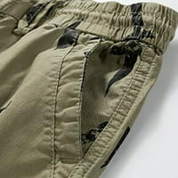Ketyyh-Chn muške kratke hlače Slim Fit ravne pantalone za noge Ležerne prilike Jogger Cargo Hlače kafe,