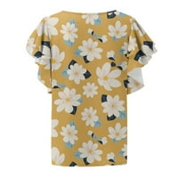 Košulje za žene Ležerne prilike Chiffon Top Dvostruki rubl majica s kratkim rukavima bluza