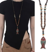 Ogrlica za ženska boemska privjesak nakit perla koja nosi drvo duge i privjeske za žensku ogrlicu