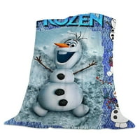 Smrznuta Elsa bacanje pokrivača za kauč, meka ćebad za bacanje odraslih, super mekani flis pokrivač