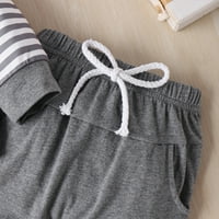 Toddler novorođenčad dječak jesen zimske odjeće dugih rukava prugaste vrhunske elastične hlače hlače