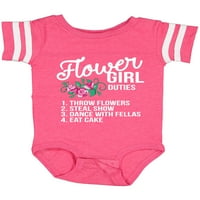 Inktastična cvjetna djevojka svadbene dužnosti poklon baby girl bodysuit