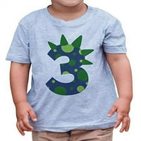 Ate Widel Boy je tri treća rođendan dinosaura Dino siva majica