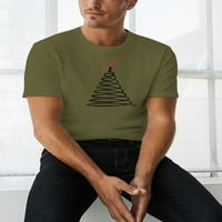 Ma croi muns veseli božićno stablo minimalistički dizajn digitalno tiskani klasični kratki majica kratkih