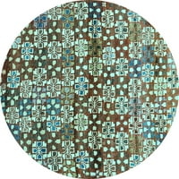 Ahgly Company u zatvorenom okruglom apstraktnoj svijetloj plavi prostirke savremene površine, 3 'runda