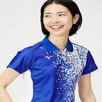 Mizuno 62JA Ženski tenis Badminton Nosite brzu košulju za sušenje igara Plavo bijelo l