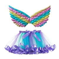 Dječje djevojke baletne suknje Party Rainbow Tulle Dance Sukrt sa krilnim odjećima Traper djevojke odjeća prerušiti se komplete
